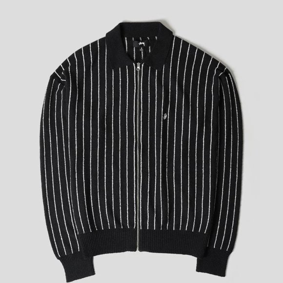 トップス Stussy LIGHT WEIGHT LS ZIP POLO black Stüssy | Shirts | Stussy Polo Light Weight Ls Zip Black